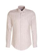 Cityhemden 1/1 Arm Tops Shirts Casual Beige Seidensticker