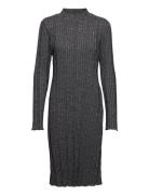 Irma Rib Dress Polvipituinen Mekko Grey Gina Tricot