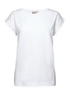 Sleeveless-Jersey Tops T-shirts & Tops Short-sleeved White Brandtex