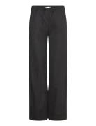 Wideleg Trousers With Elastic Waist Bottoms Trousers Wide Leg Black Ma...