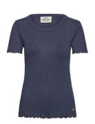 Pointella Trixy Tee Tops T-shirts & Tops Short-sleeved Blue Mads Nørga...