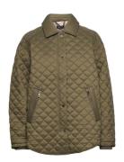 Quilted Jacket With Turn-Down Collar Tikkitakki Khaki Green Esprit Col...