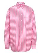 Pocket Over Shirt Tops Shirts Long-sleeved Pink Mango
