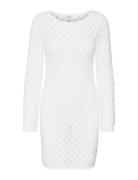 Vmevelyn Ls Short Crochet Dress Vma Lyhyt Mekko White Vero Moda