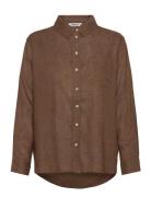 Onltokyo L/S Linen Blend Shirt Pnt Noos Tops Shirts Long-sleeved Brown...