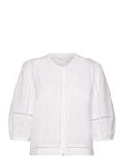 Mscherendia 2/4 Shirt Tops Blouses Long-sleeved White MSCH Copenhagen