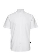 Johan Seersucker S/S Shirt Tops Shirts Short-sleeved White Kronstadt