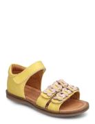Bisgaard Cana C Shoes Summer Shoes Sandals Yellow Bisgaard