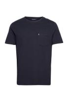 Travis Organic Cotton Tee Tops T-shirts Short-sleeved Blue Lexington C...