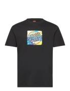 Water View Front T-Shirt Tops T-shirts Short-sleeved Black Santa Cruz