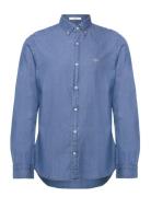 Slim Indigo Bd Tops Shirts Casual Blue GANT