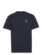 Lee Heavy Tee Tops T-shirts Short-sleeved Navy Lexington Clothing