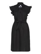 Msalaya Knee Length Dress Lyhyt Mekko Black Minus