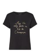 Aoife - T-Shirt Tops T-shirts & Tops Short-sleeved Black Claire Woman