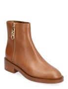 Regan Flat Bootie Shoes Boots Ankle Boots Ankle Boots Flat Heel Brown ...