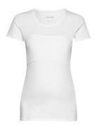 Classic S/S Top Tops T-shirts & Tops Short-sleeved White Boob