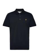 Plain Polo Shirt Tops Polos Short-sleeved Navy Lyle & Scott