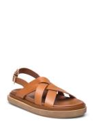 Trunca Black Leather Sandals Matalapohjaiset Sandaalit Brown ALOHAS