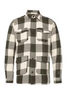 Jesse Check Hybrid Shirt Tops Overshirts Khaki Green Les Deux