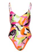 Rio V Neck Piece Uimapuku Uima-asut Multi/patterned Seafolly