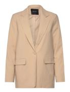 Vmcarmen Ls Loose Blazer Noos Blazers Single Breasted Blazers Beige Ve...