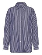 Lenaire Blue And White Stripe Shirt Tops Shirts Long-sleeved Blue ALOH...