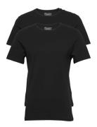 2-Pack Crew Neck Tops T-shirts Short-sleeved Black Bread & Boxers