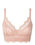 Lace Support+ Bralette Lingerie Bras & Tops Soft Bras Bralette Pink Un...