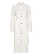 Onlcaro Ls Linen Bl L Shirt Dress Cc Pnt Polvipituinen Mekko Beige ONL...