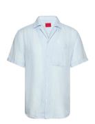 Ellino Tops Shirts Short-sleeved Blue HUGO