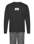 L/S Pant Set Pyjama Black Calvin Klein