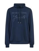 Sc-Banu Tops Sweat-shirts & Hoodies Sweat-shirts Navy Soyaconcept