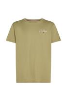 Cn Ss Tee Logo Tops T-shirts Short-sleeved Khaki Green Tommy Hilfiger