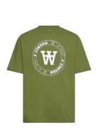 Asa Tirewall T-Shirt Gots Tops T-shirts Short-sleeved Green Double A B...