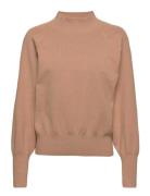 Octavia Knit T-Neck Tops Knitwear Jumpers Brown Second Female