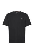 Waffle T-Shirt Tops T-shirts Short-sleeved Black BOSS