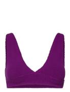 Swimsuit Wireless Triangle Top Bikiniyläosa Bikiniliivit Purple Etam