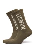Les Deux Vertigo 2-Pack Rib Socks Underwear Socks Regular Socks Khaki ...