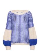 Liana Knit Sweater Tops Knitwear Jumpers Blue Noella