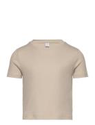 Top Rosie Basic Tops T-shirts Short-sleeved Beige Lindex