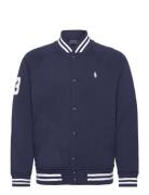 Triple-Pony Fleece Baseball Jacket Ohut Takki Navy Polo Ralph Lauren