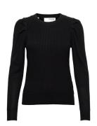 Slfisla Ls Knit O-Neck B Tops Knitwear Jumpers Black Selected Femme