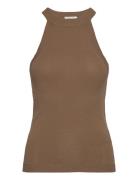 Top Tops T-shirts & Tops Sleeveless Brown Rosemunde