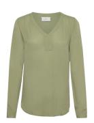 Amber Blouse Ls Tops Blouses Long-sleeved Green Kaffe