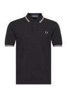 Twin Tipped Fp Shirt Tops Polos Short-sleeved Black Fred Perry