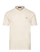 Bomber Collar Pique Tops Polos Short-sleeved Beige Fred Perry