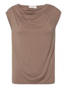 Rwbiarritz Sl Waterfall T-Shirt Tops T-shirts & Tops Sleeveless Brown ...