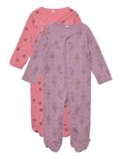 Nightsuit W/F -Buttons 2-Pack Pyjama Sie Jumpsuit Haalari Multi/patter...