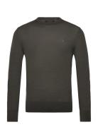 Mode Merino Crew Tops Knitwear Round Necks Khaki Green AllSaints