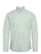 Yarn Dyed Oxford Superflex Shirt L/ Tops Shirts Casual Green Lindbergh